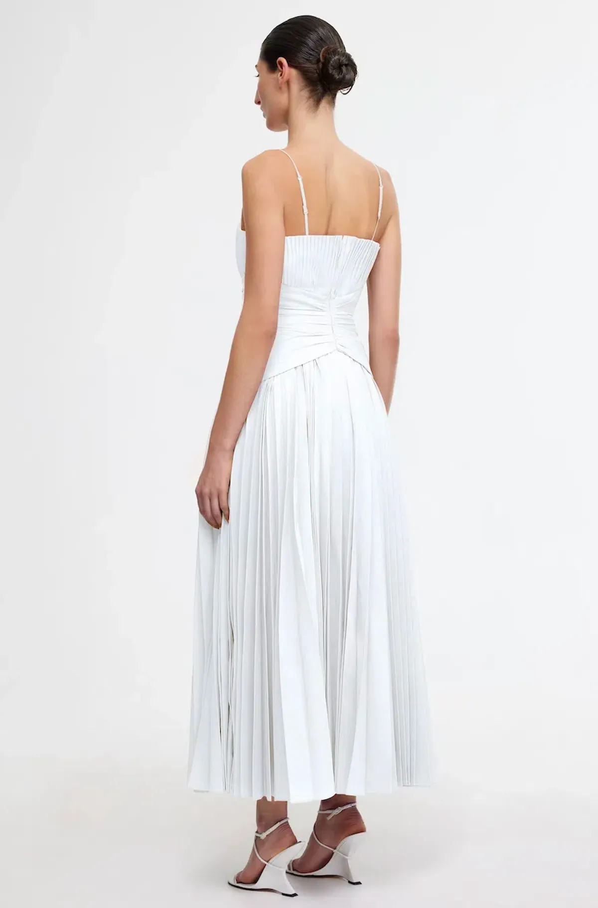 Acler Fairley Midi Dress Ivory Size 10 - Image 3