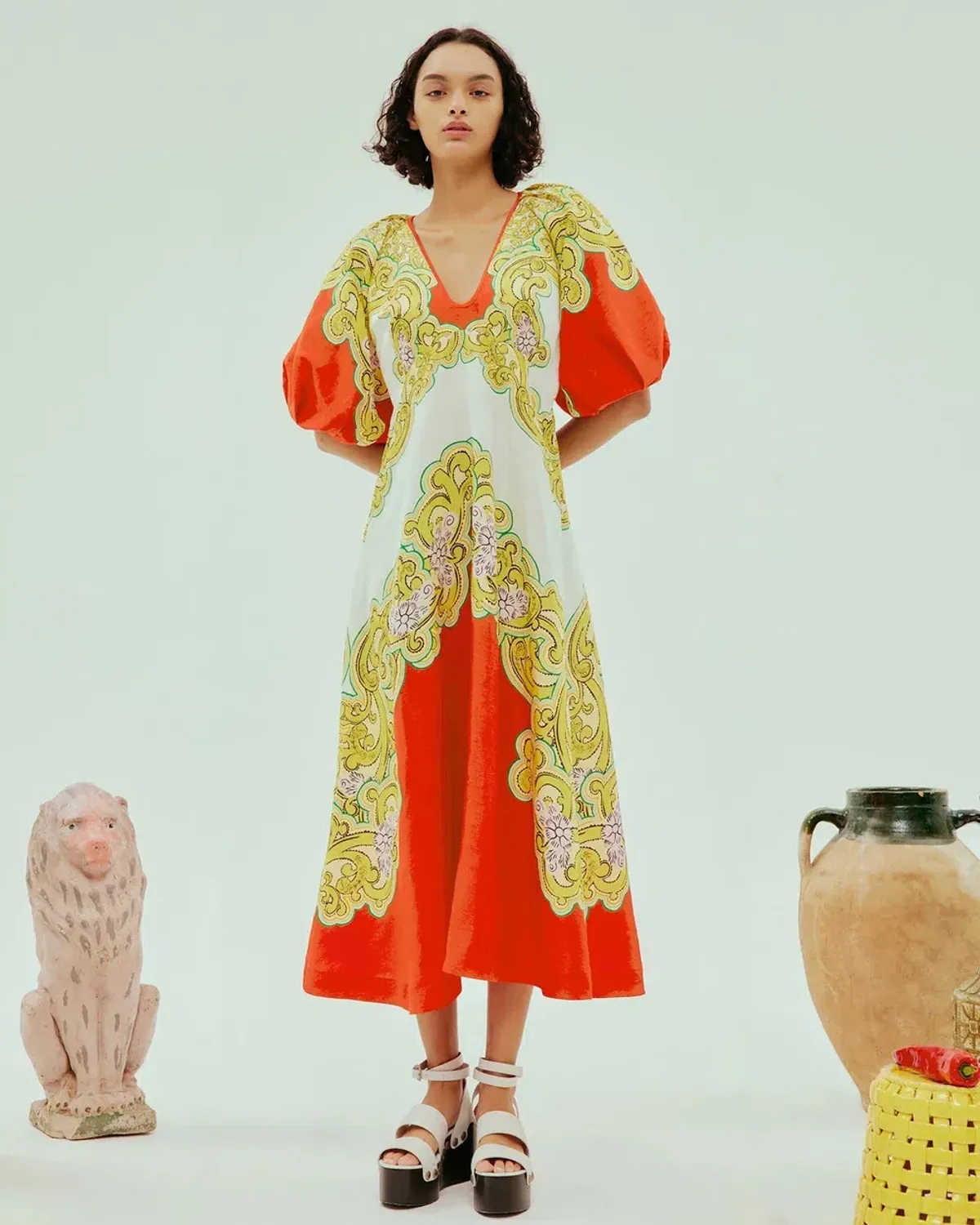 Alemais Sierra Midi Dress Multi Size 12 - Image 1