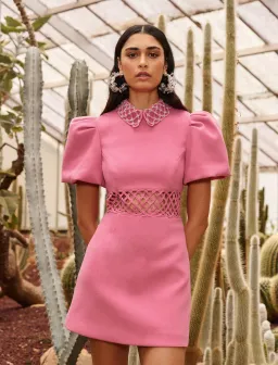 Rebecca Vallance Aubree Collar Mini Dress Rose Pink Size 8 for rent on The Volte - image 4