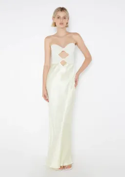 Bec & Bridge Halle Strapless Dress Ice Yellow Size 10 for rent on The Volte - image 1