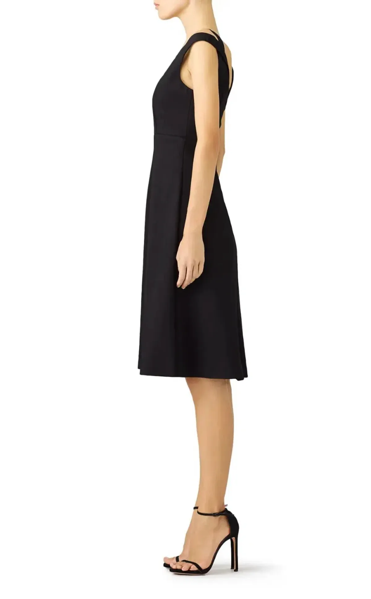 Carven Keyhole Cutout Shoulder Strap Detail Cocktail Dress Black Size AU 10 - Image 3