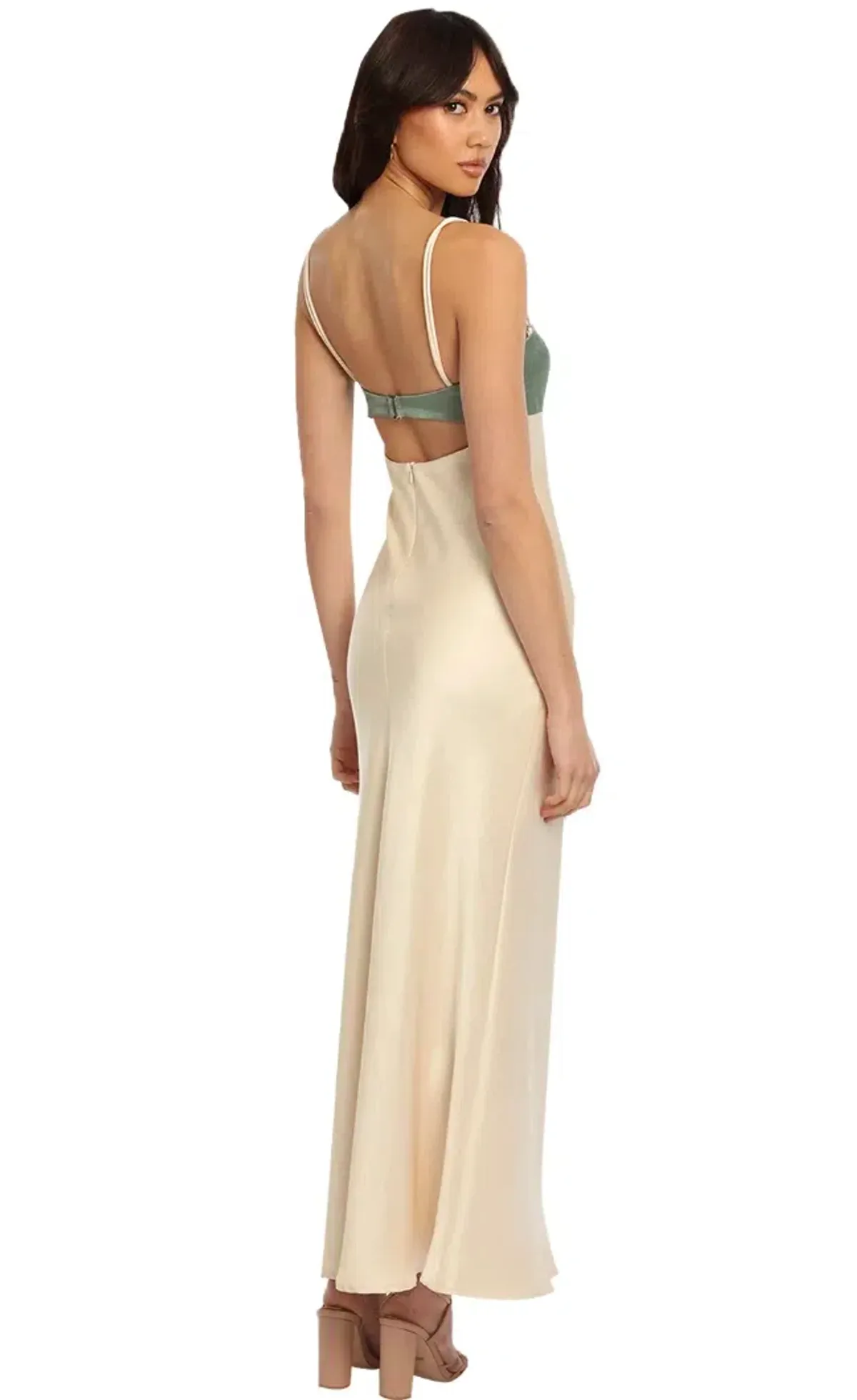 Bec and Bridge Carrie Cut Out Maxi Dress Multi Green Size 6 - Image 2