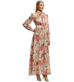 Zimmermann Honour Plunge Maxi Dress Lemon Floral Size 0/AU 8  for rent on The Volte - image 2