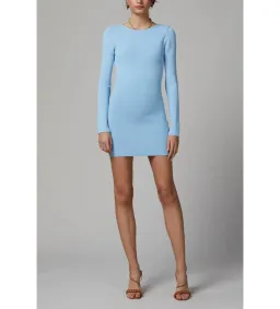 Bec And Bridge Emeline Knit Mini Dress Sky Blue Size 14 for rent on The Volte - image 1
