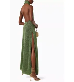 Oséree Lumiere Turtleneck Dress Green Size 14  for rent on The Volte - image 2