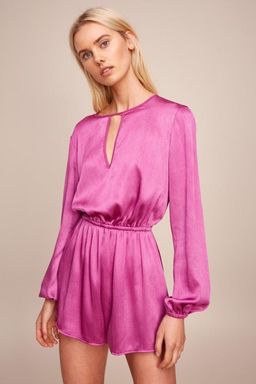 The Fifth Label  Estella Long Sleeve Playsuit in Orchid Pink Size 8 for rent on The Volte - image 1