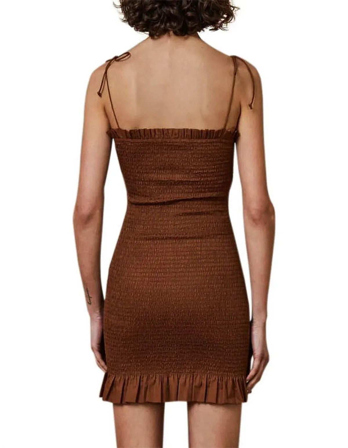 Bec & Bridge Carrie Mini Dress Brown Size 8 - Image 3