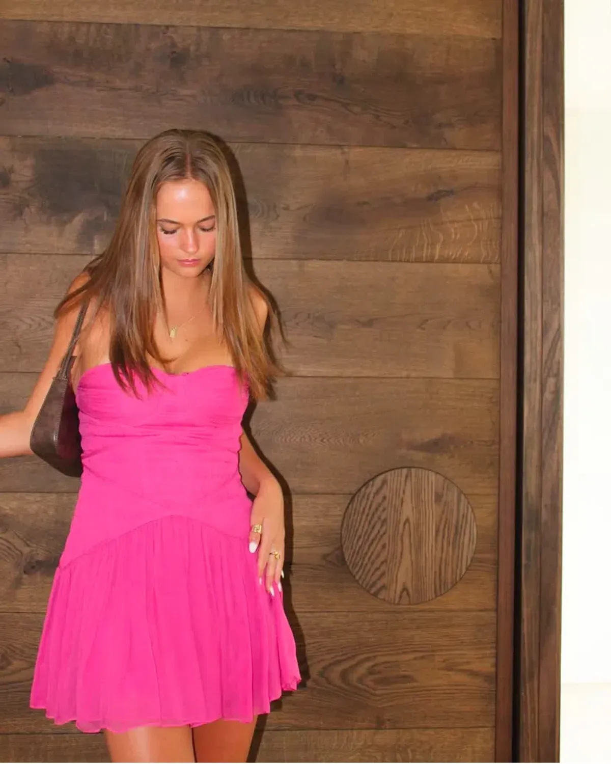 Shona Joy Isola Ruched Bodice Mini Dress Ibis Rose Size 12 - Image 3