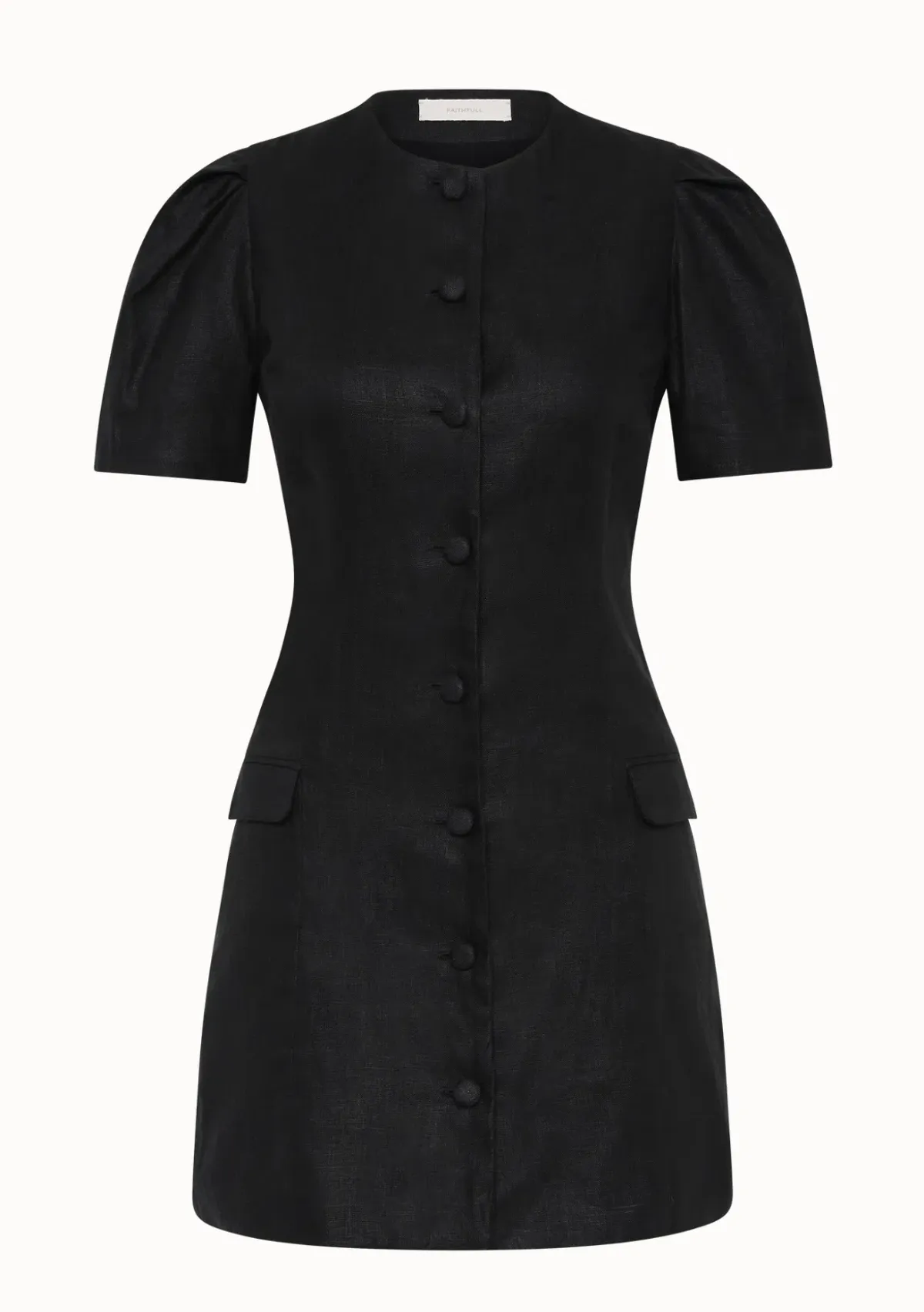 Faithfull the Brand Emma Mini Dress Black Size 10 - Image 4