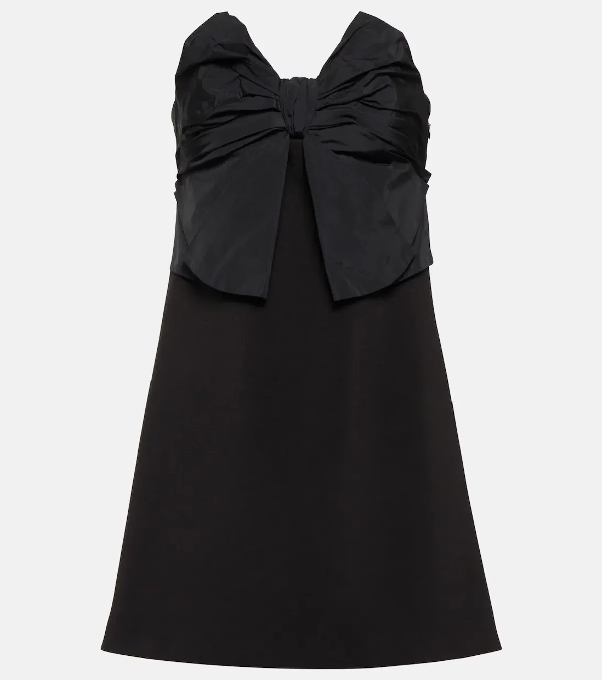 Red Valentino Strapless Bow Mini Dress Black Size 12 - Image 4
