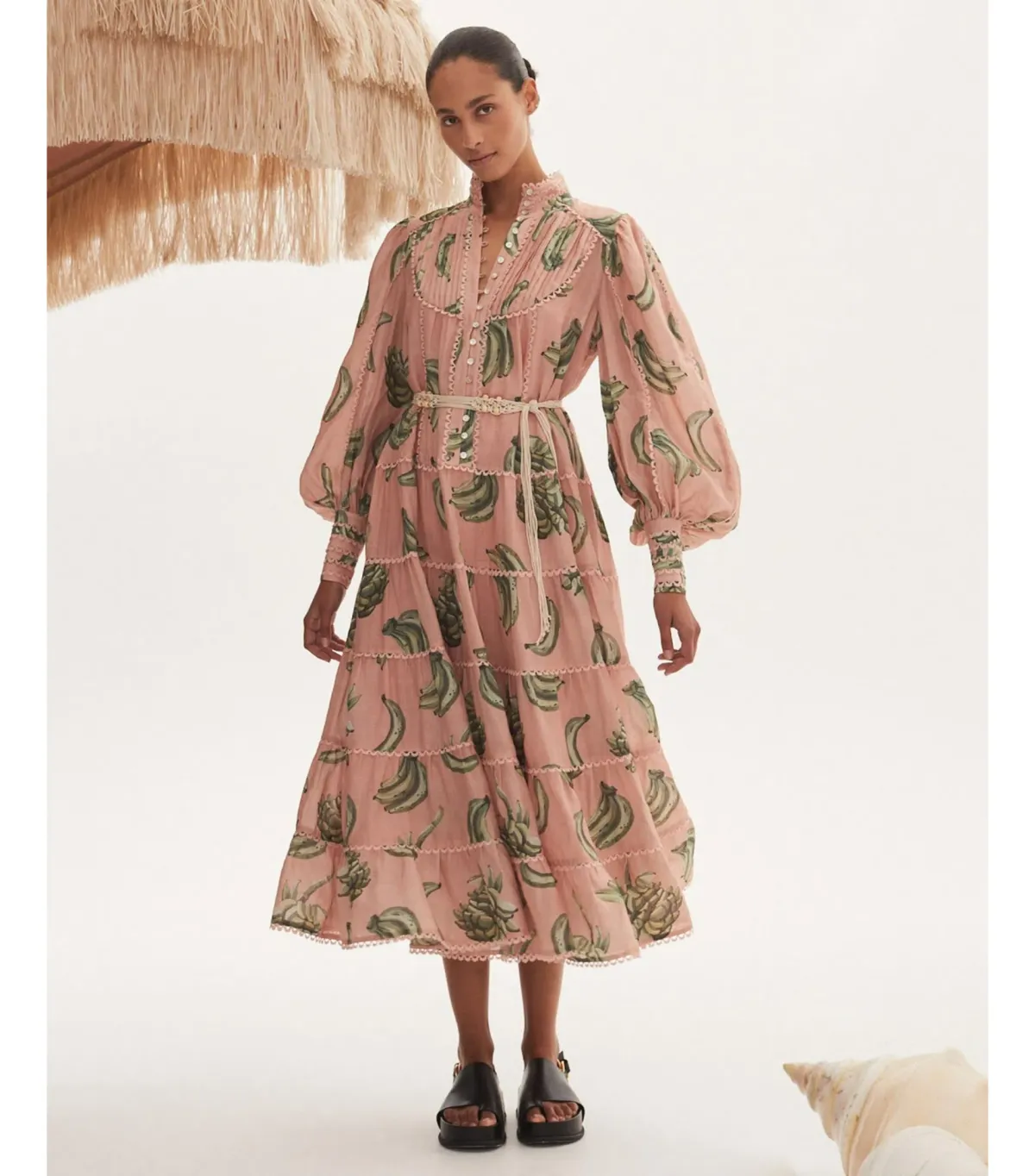 Alémais Bananarama Midi Dress Pink Size AU 10  - Image 1