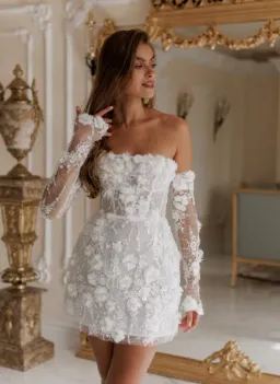 Rosie Etienne Isabelle Mini Dress White Size AU 8  for rent on The Volte - image 1