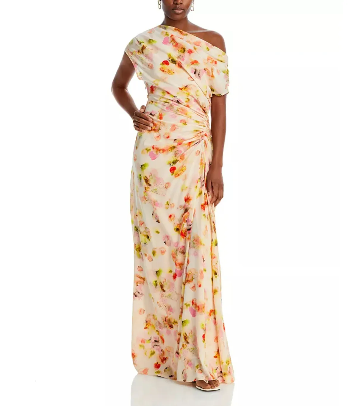 A.L.C. Poppy Floral Off-the-shoulder Gown Floral Print Size AU 6 - Image 1