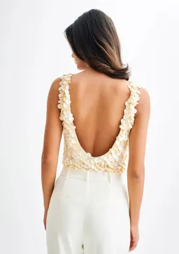 Meshki Willow Mother Of Pearl Halter Top Pearl Size M / AU 10 for rent on The Volte - image 3