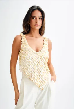 Meshki Willow Mother Of Pearl Halter Top Pearl Size M / AU 10 for rent on The Volte - image 2