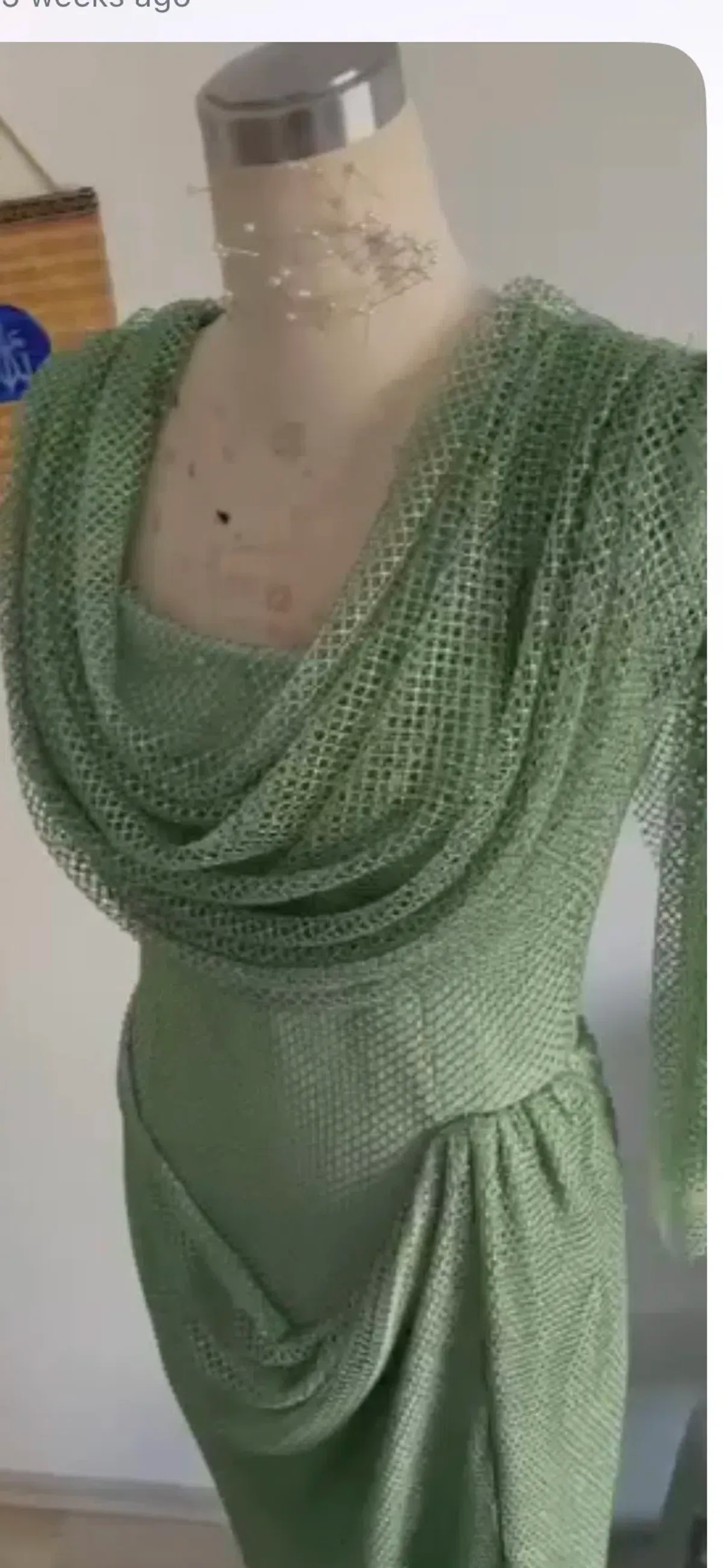 Atele Ankand Drape Neck Formal Dress Green Size 12 - Image 3