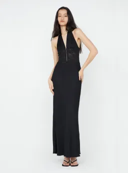 Bec & Bridge Akari Halter Dress Black Size AU8 for rent on The Volte - image 1
