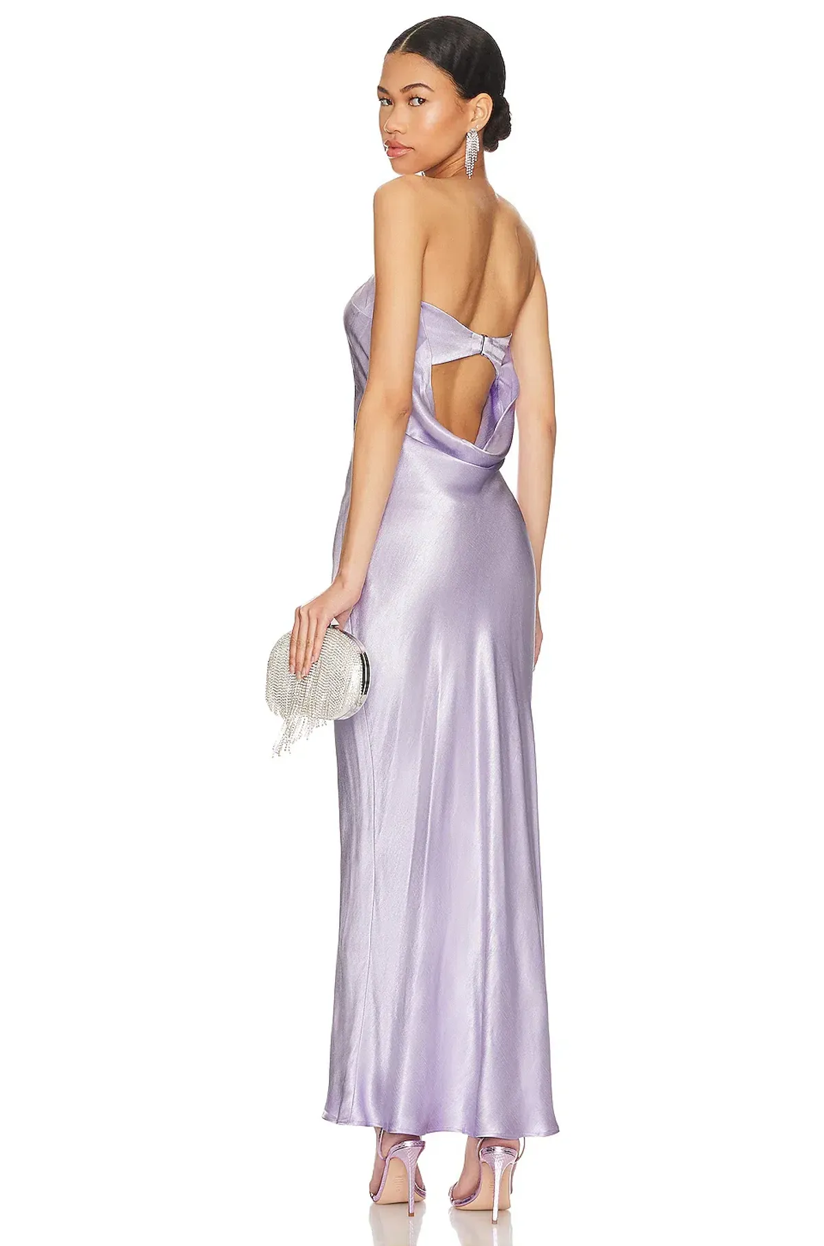 Bec & Bridge Moon Dance Strapless Dress Lilac Size 8 - Image 3