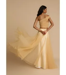 Arcina Ori Violetta Top and Skirt Set in Champagne Size AU 8 for rent on The Volte - image 4