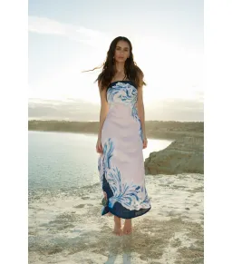 Aston Studio Maeve Dress in Seashell/Iceberg Size AU 10  for rent on The Volte - image 1