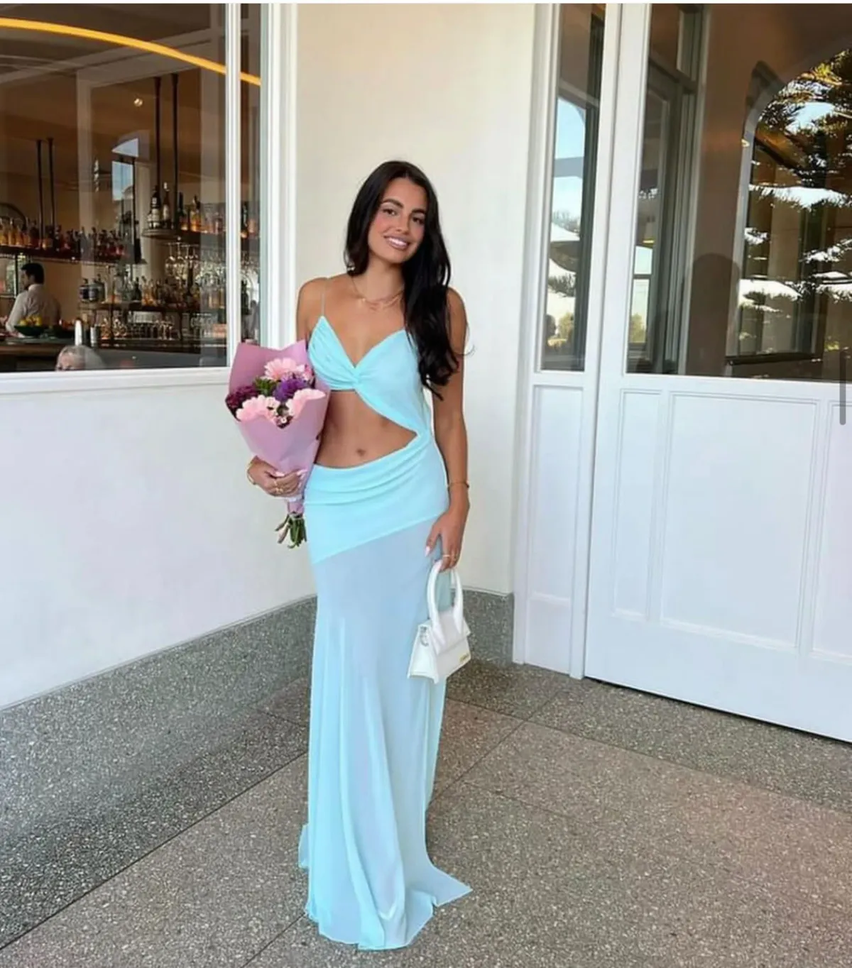 Natalie Rolt Dahlia Dress Baby Blue Size AU 6 - Image 2