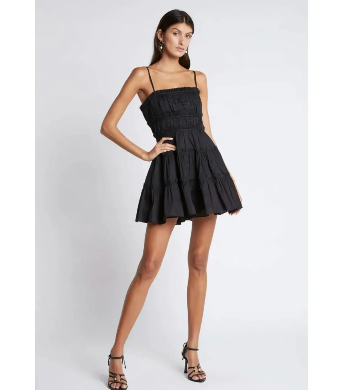 Aje Breathless Mini Dress Black Size AU 8 - Image 1
