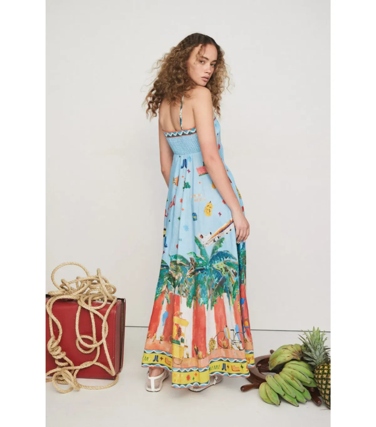 Alemais All Aboard Dress Blue Print Size AU 10 - Image 3