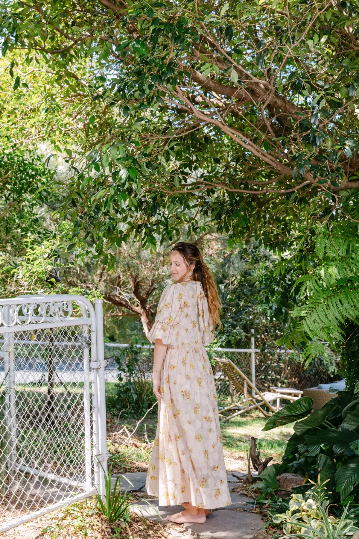 Alémais Clementine Puff Sleeve Midi Dress Size AU 12 - Image 3