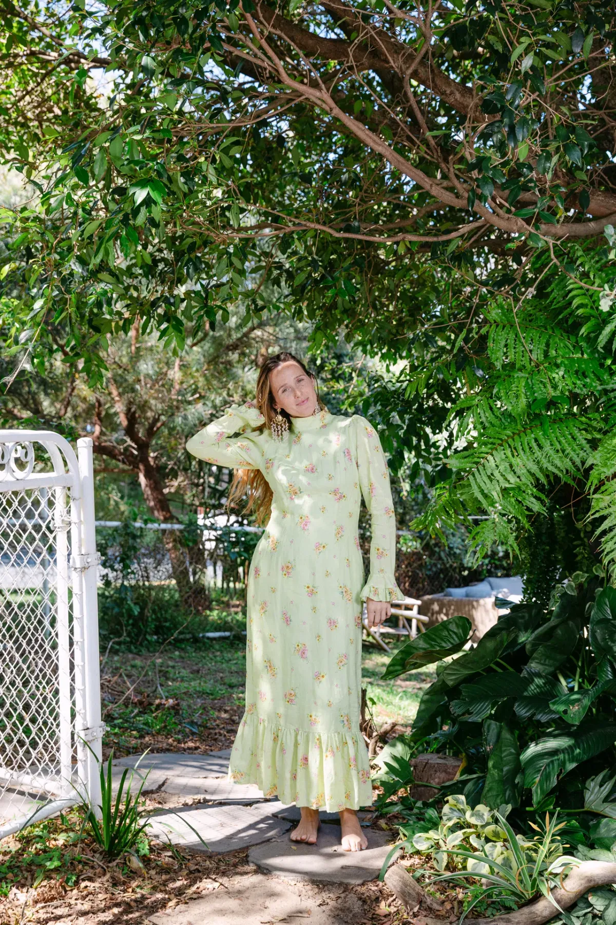 Alémais Clementine Midi Dress Green Size AU 12 - Image 4