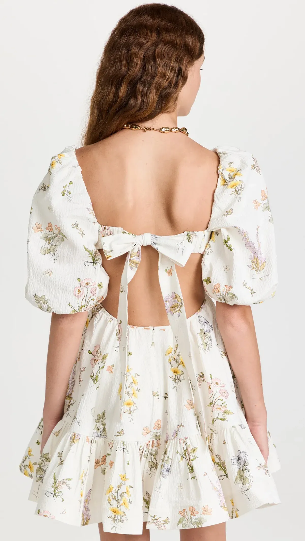 Zimmermann Jeannie Puff Sleeve Mini Dress Bouquet Floral Size 2 / AU 12 - Image 2