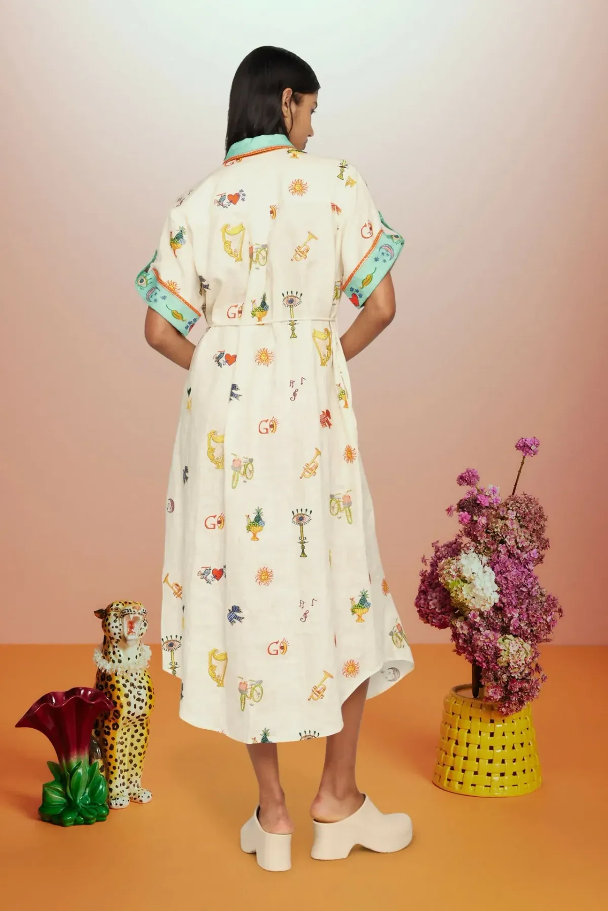 ALEMAIS HOLIDAY GO-TO EMBROIDERED SHIRTDRESS SIZE 10 - Image 3