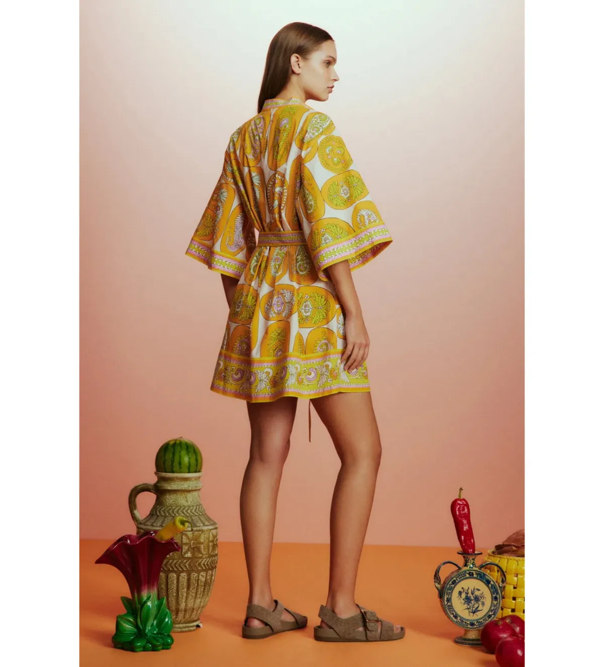 Alémais Diana Mini Dress Yellow Size AU 16 - Image 3