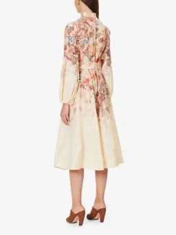 Zimmermann Luminosity Buttoned Midi Dress Floral Size 2 / Au 12 for rent on The Volte - image 4