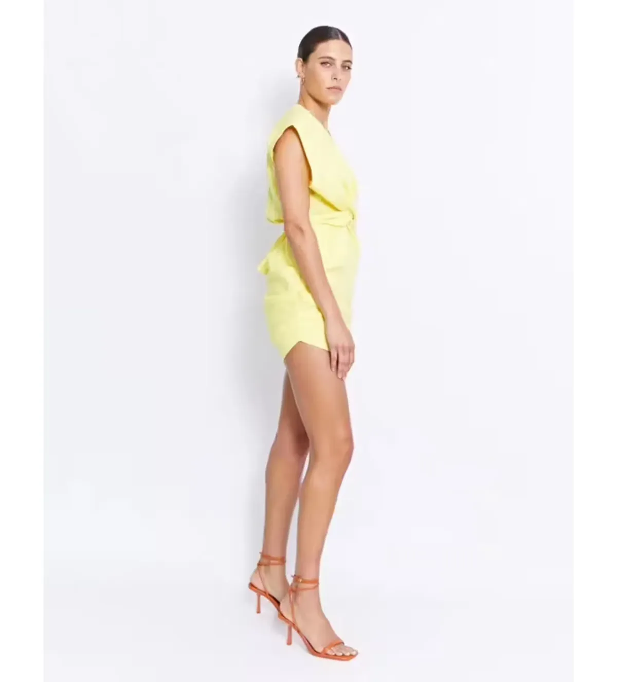 Pfeiffer Apollo Mini Dress in Lemon Size 10 - Image 2