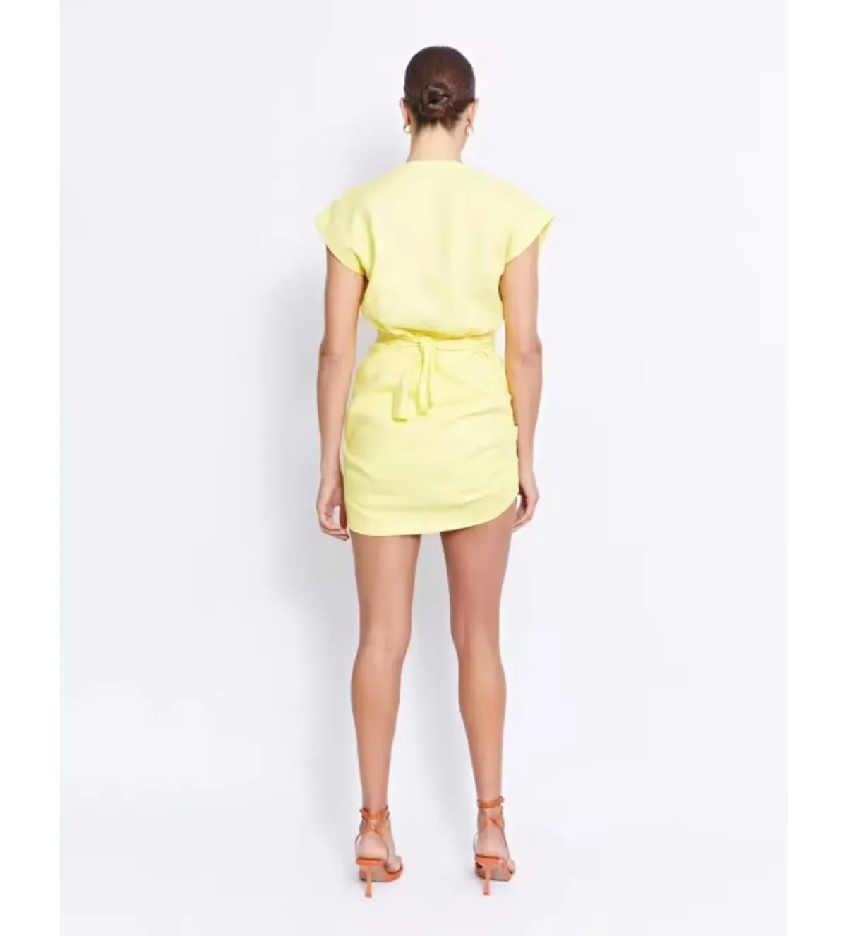 Pfeiffer Apollo Mini Dress in Lemon Size 10 - Image 3