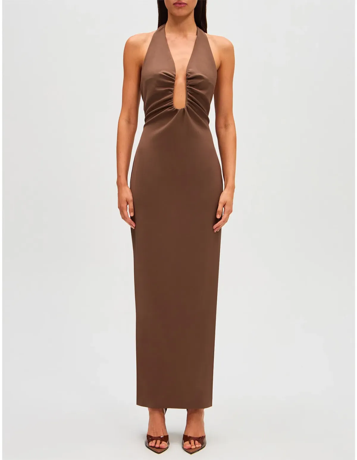 Misha Alusia Maxi Brown Size 6 - Image 1
