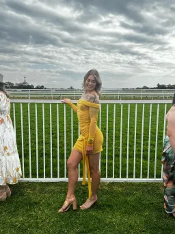 BENNI - Yasmin Mini Dress in Mustard Size AU 8 for rent on The Volte - image 4