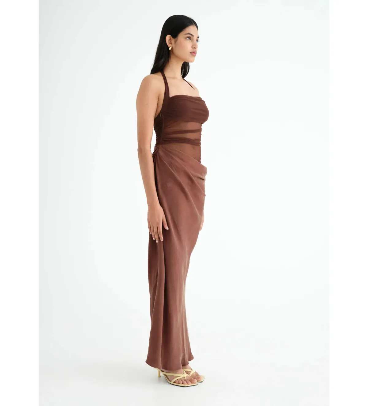 Benni Gina Maxi Dress in Chocolate Size AU 6 - Image 2
