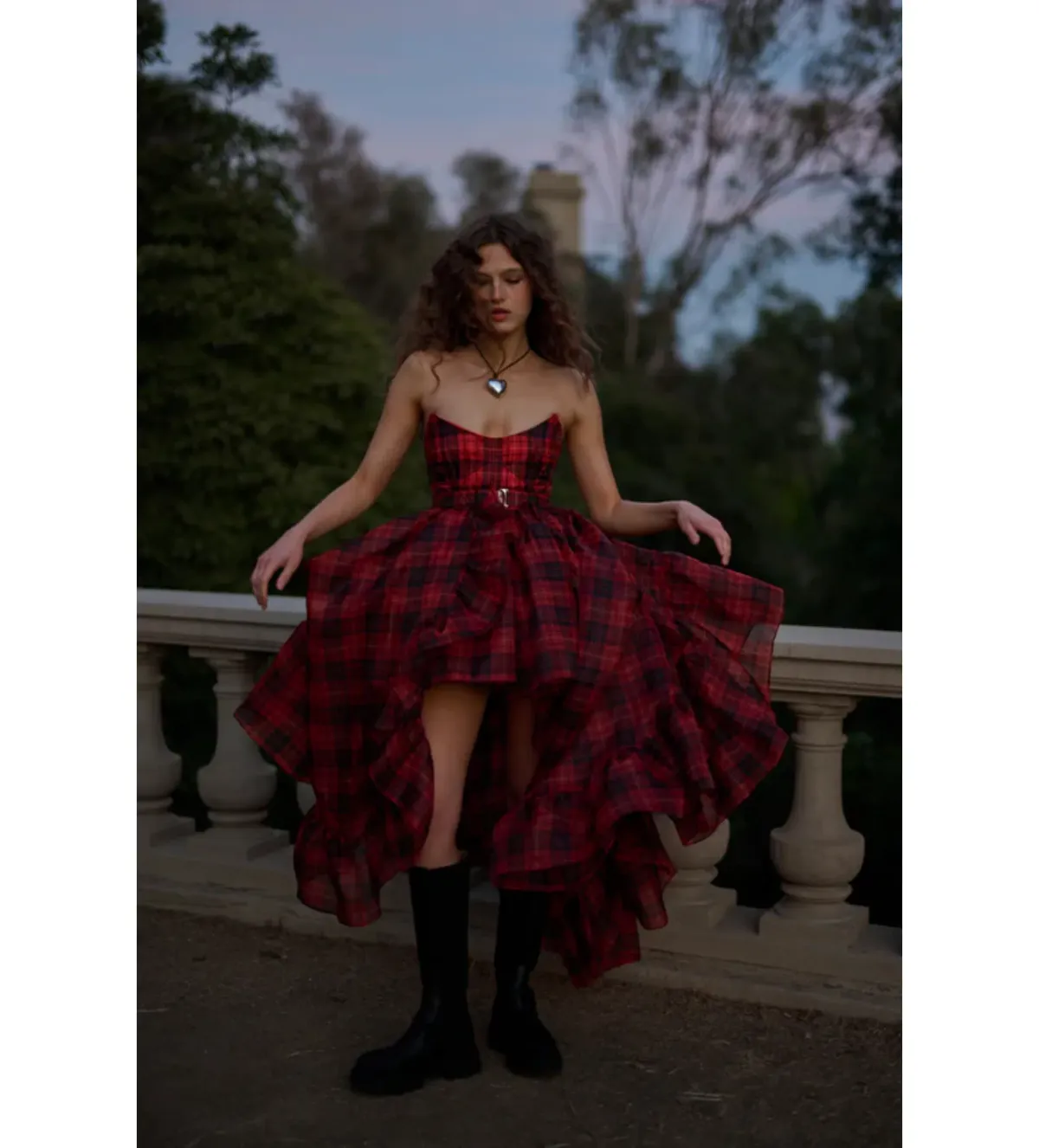 Selkie The Royal Tartan Veuve Dress & Tournure Set Size XS - Image 2