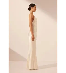 Shona Joy La Lune Lace Back Maxi Dress Cream Size XS / AU 6 for rent on The Volte - image 2