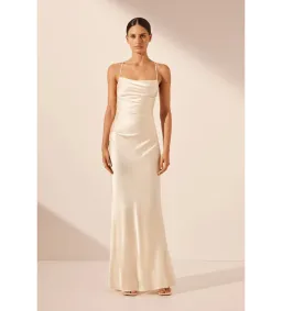 Shona Joy La Lune Lace Back Maxi Dress Cream Size XS / AU 6 for rent on The Volte - image 1