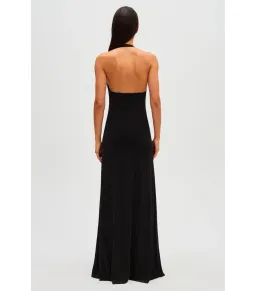 MISHA Jennifer Cupro Maxi Dress Black Size 6/XS for rent on The Volte - image 3