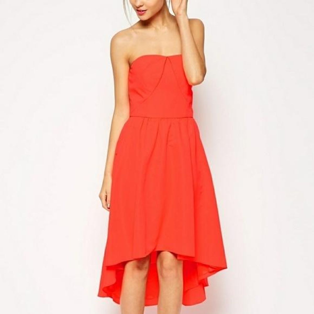 Ted Baker Coral Verity Drop Hem Dress Sz 3 (Sz 12) - Image 1