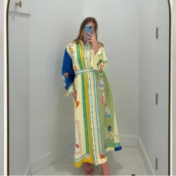 Alemais Elixir Shirt Dress Multi Size AU 12   for rent on The Volte - image 2