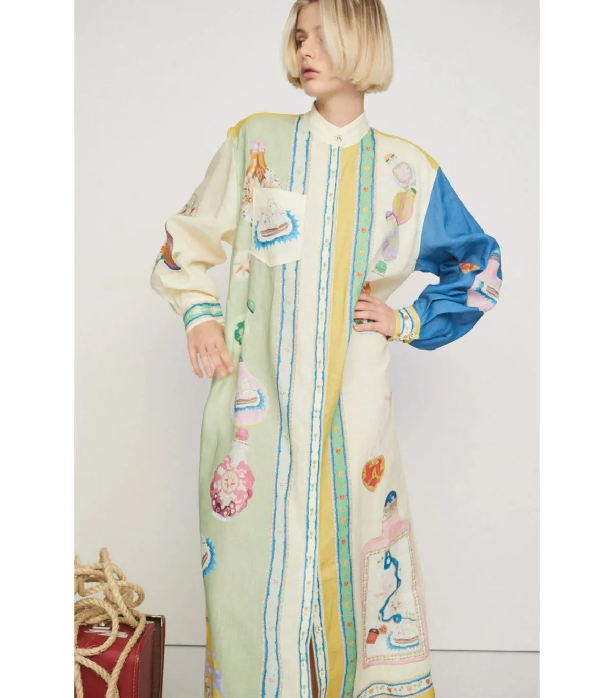 Alemais Elixir Shirt Dress Multi Size AU 12   - Image 5