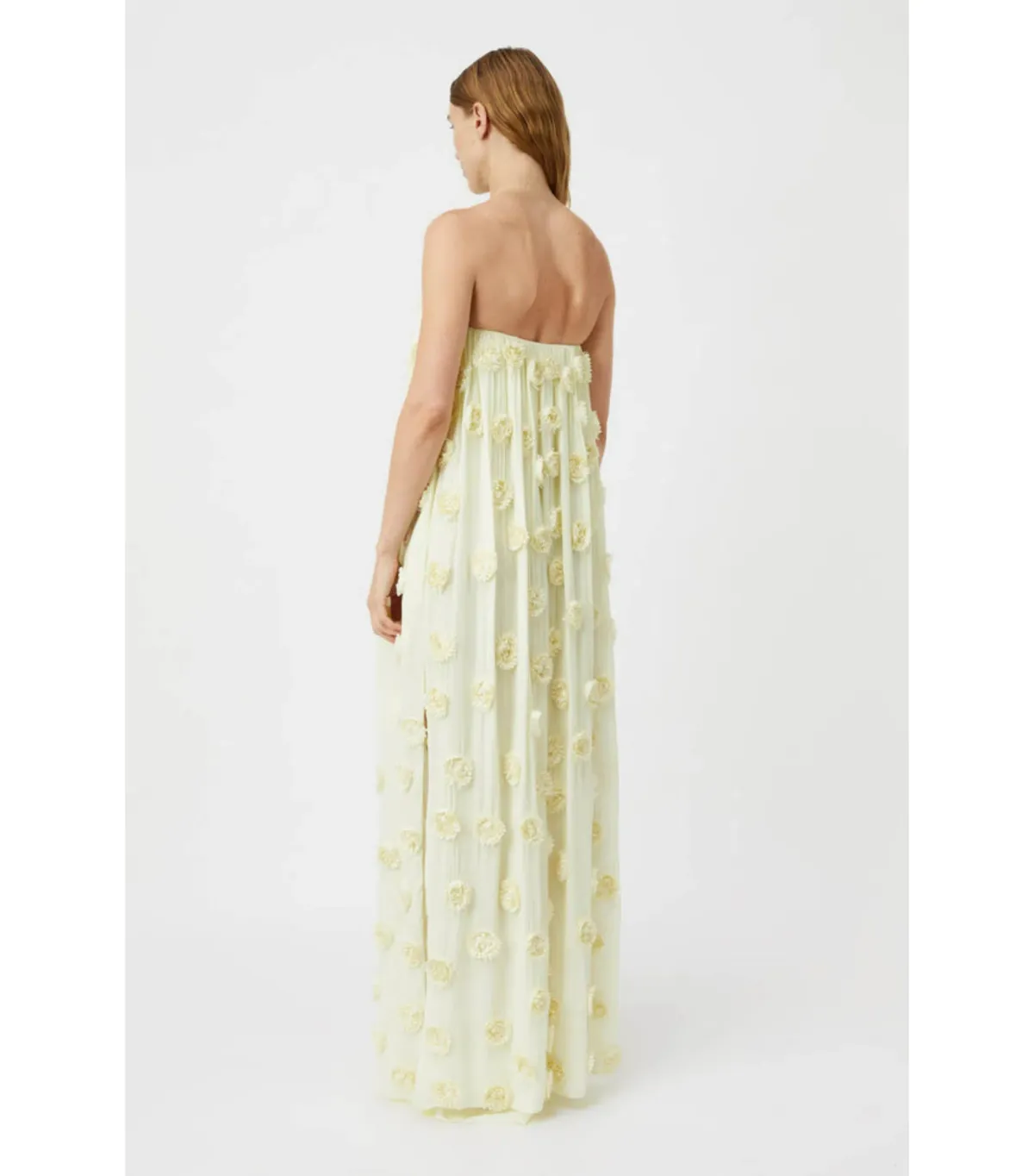 Camilla and Marc Daphne Strapless Dress in Lemon Yellow Size AU 6 - Image 4