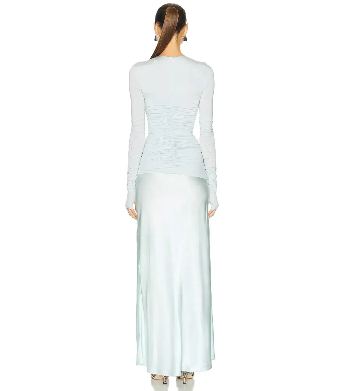 SIR The Label Alessia Draped Gown Ice Blue Size 0 / AU 6 - Image 3