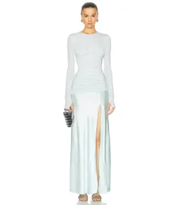 SIR The Label Alessia Draped Gown Ice Blue Size 0 / AU 6 for rent on The Volte - image 1