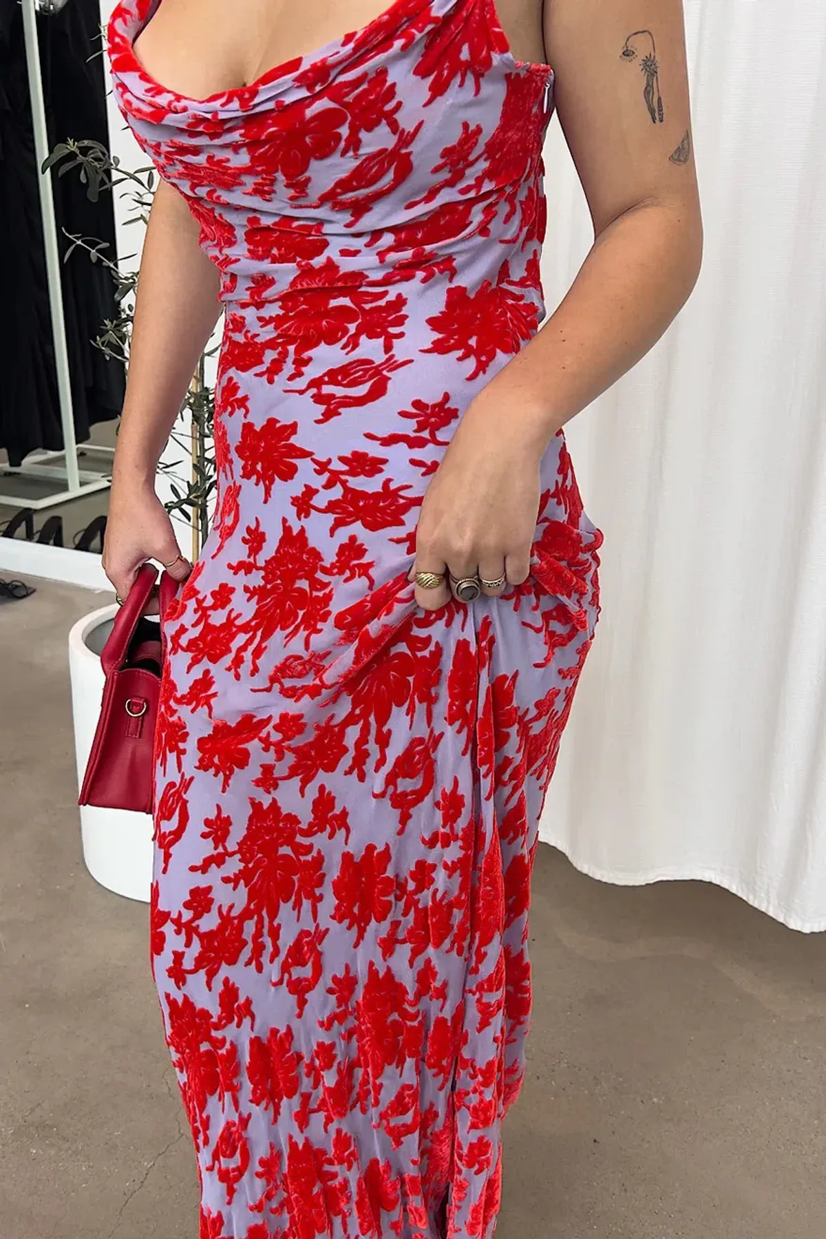 Rat & Boa Athena Dress Red Size Medium / AU 10 - Image 3