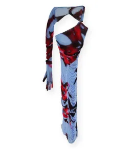 Kourh Primnoa Mesh Midi Dress Multi Size L / AU 12 for rent on The Volte - image 5